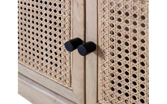 Mueble TV Moderno 4 Puertas Rejilla Ratan Serie Arcolat