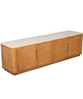 Mueble TV Moderno 4 Puertas Roble Laminado Serie Aigner