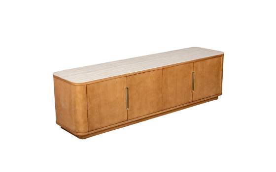 Mueble TV Moderno 4 Puertas Roble Laminado Serie Aigner