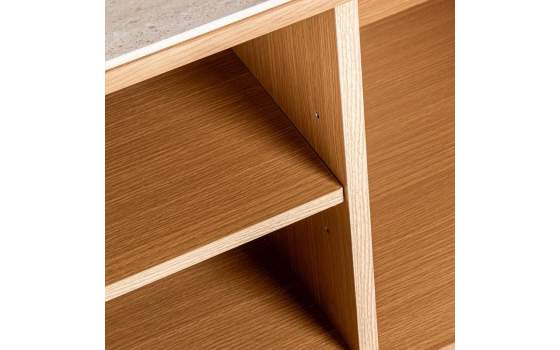 Mueble TV Moderno 4 Puertas Roble Laminado Serie Aigner