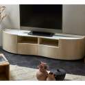 Mueble TV Moderno Madera Mango y Marmol Serie Ishat Mueble TV Moderno Madera Mango y Marmol Serie Ishat