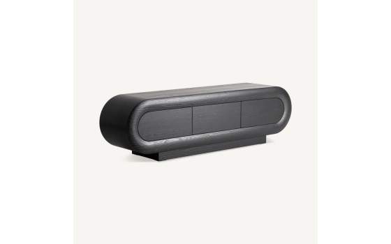 Mueble TV moderno semicircular 3 Puertas Serie Chamonix