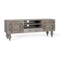 Mueble TV Oriental 2 Puertas Gris Decape Serie Adlerspa