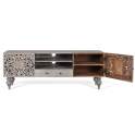 Mueble TV Oriental 2 Puertas Gris Decape Serie Adlerspa