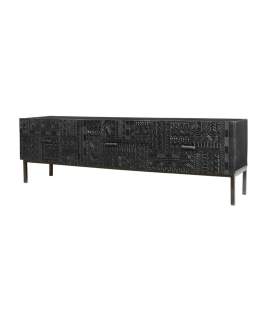 Mueble TV Oriental Etnico 3 Cajones Serie Jeroglifico