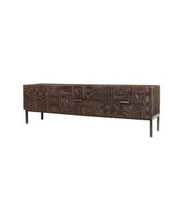 Mueble TV Oriental Etnico 3 Cajones Serie Jeroglifico