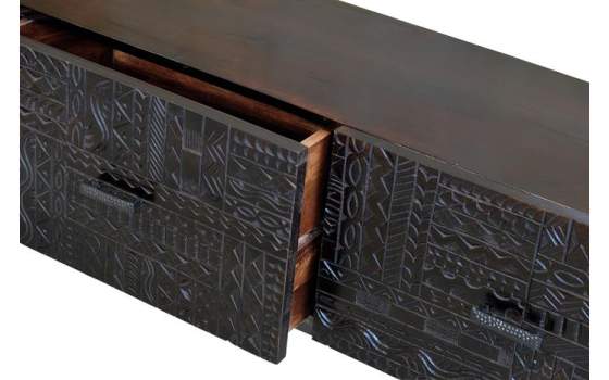 Mueble TV Oriental Etnico 3 Cajones Serie Jeroglifico