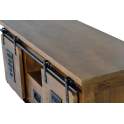 Mueble TV Pequeño Puertas Correderas Cajon Industrial Aibiri