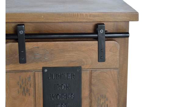 Mueble TV Pequeño Puertas Correderas Cajon Industrial Aibiri