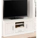 Mueble TV Pino Macizo Blanco 2 Puertas 1 Cajon Serie Aranys