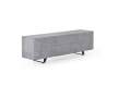 Mueble TV Puertas Cajones Decorados Color Gris Alcurtar