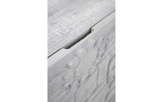 Mueble TV Puertas Cajones Decorados Color Gris Alcurtar