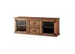Mueble TV Rustico 2 Puertas Acristaladas 2 Cajones en Pino