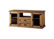 Mueble TV Rustico 2 Puertas Acristaladas 2 Cajones Estante en Pi