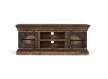Mueble TV Rustico 2 Puertas Talladas Color Nogal Serie Acebal