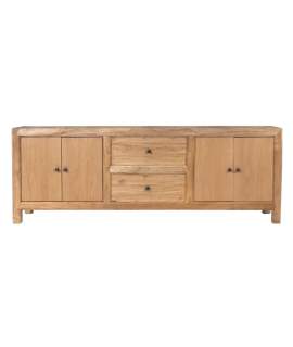 Mueble TV Rustico Madera Mindi 4 Puertas 2 Cajones Serie Apelby
