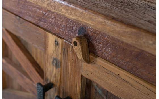 Mueble TV Rustico Madera Reciclada 4 Puertas 1 Cajon Aisne