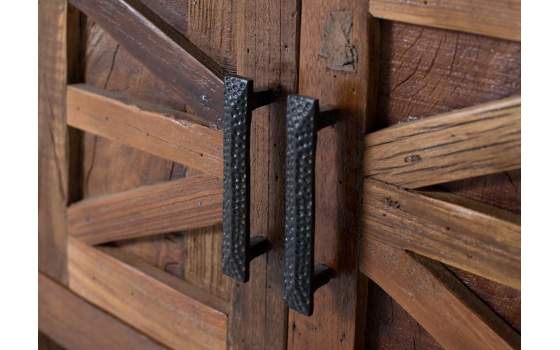 Mueble TV Rustico Madera Reciclada 4 Puertas 1 Cajon Aisne