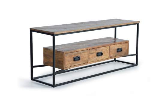 Mueble TV Salón Industrial 3 Cajones Serie Arcino