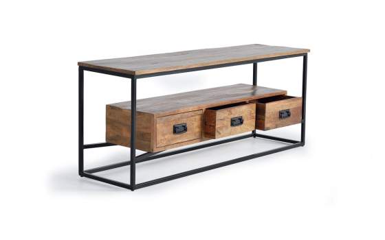 Mueble TV Salón Industrial 3 Cajones Serie Arcino