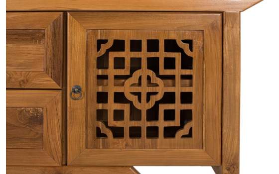 Mueble TV Tallado Estilo Oriental 2 Puertas Serie Ascanio