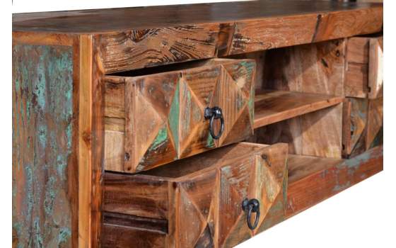 Mueble TV Vintage Colores Desgastados Serie Diamante Mueble TV Vintage Colores Desgastados Serie Diamante