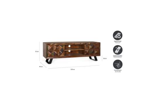 Mueble TV Vintage Colores Desgastados Serie Diamante