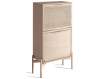 Mueble Zapatero 2 Puertas Abatibles Madera Ratan - Serie Weurtz
