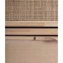 Mueble Zapatero 2 Puertas Abatibles Madera Ratan - Serie Weurtz