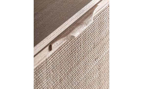 Mueble Zapatero 2 Puertas Abatibles Madera Ratan - Serie Weurtz