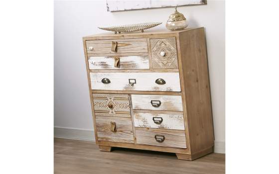 Mueble Zapatero 2 Puertas Abatibles Talladas Serie Ancosta