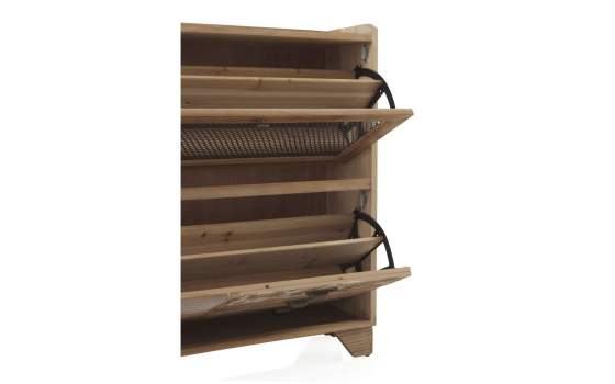 Mueble Zapatero 2 Puertas Abatibles Talladas Serie Ancosta