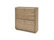Mueble Zapatero 2 Puertas Basculantes Madera Natural Nereide