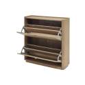 Mueble Zapatero 2 Puertas Basculantes Madera Natural Nereide