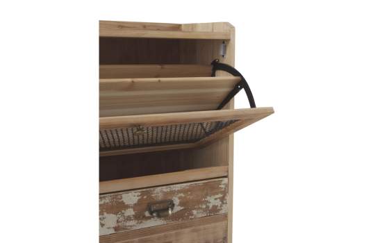 Mueble Zapatero 2 Puertas Basculantes Rustico Serie Ancosta