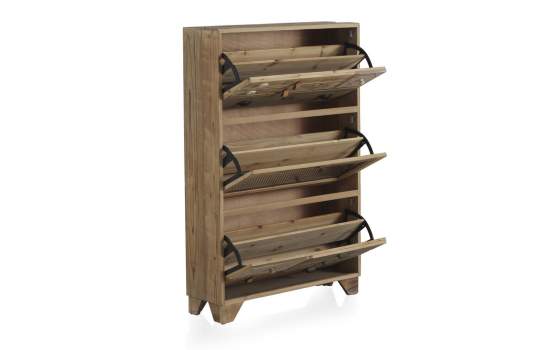 Mueble Zapatero 3 Puertas Rustico Forja Serie Ancosta