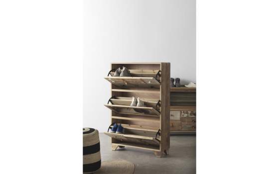 Mueble Zapatero 3 Puertas Rustico Forja Serie Ancosta