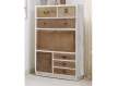 Mueble Zapatero Alto 6 Cajones 2 Puertas Rustico Rattan Ancosta