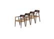 Pach 4 Sillones Brazos Madera Toon Nogal Cuerda Alcidad
