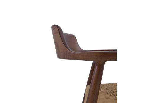 Pach 4 Sillones Brazos Madera Toon Nogal Cuerda Alcidad