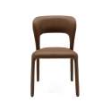 Pack 2 Sillas Comedor Tapizadas Polipiel Marrón Serie Allois