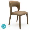 Pack 2 Sillas Comedor Tapizadas Polipiel Visón Serie Allois