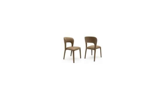 Pack 2 Sillas Comedor Tapizadas Polipiel Visón Serie Allois