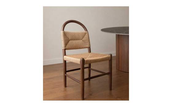 Pack 4 Sillas Comedor Madera Cuerda Fresno Nogal Serie Alosta