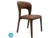 Pack 4 Sillas Comedor Tapizadas Polipiel Marrón Serie Allois