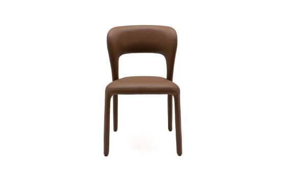 Pack 4 Sillas Comedor Tapizadas Polipiel Marrón Serie Allois