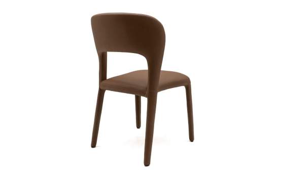 Pack 4 Sillas Comedor Tapizadas Polipiel Marrón Serie Allois