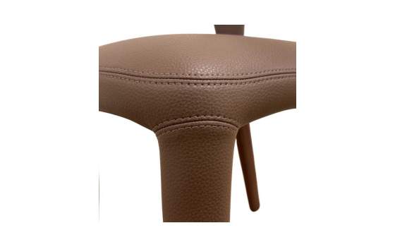 Pack 4 Sillas Comedor Tapizadas Polipiel Marrón Serie Allois