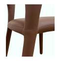 Pack 4 Sillas Comedor Tapizadas Polipiel Marrón Serie Allois
