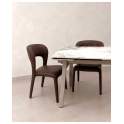 Pack 4 Sillas Comedor Tapizadas Polipiel Marrón Serie Allois
